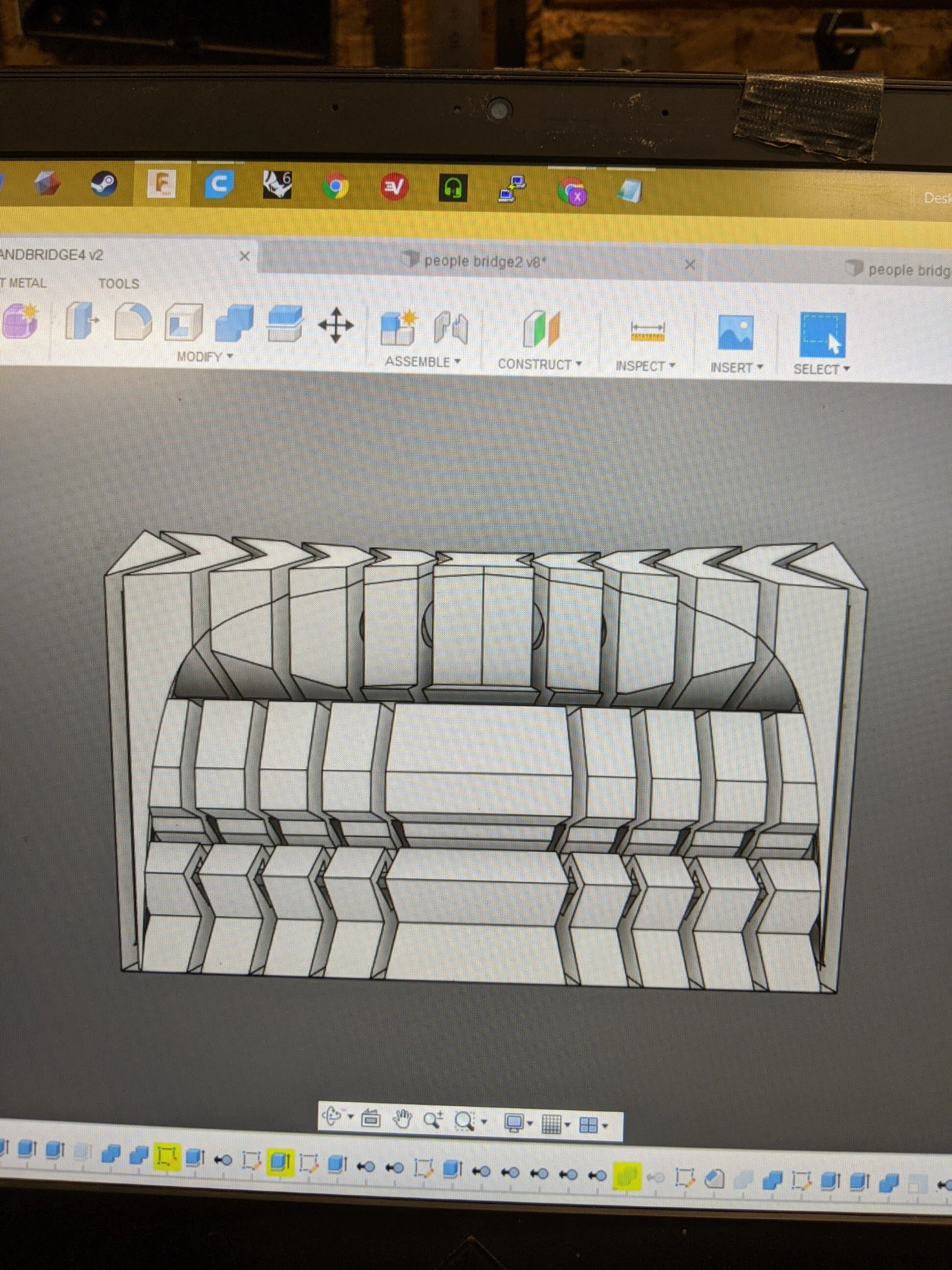 the original shape before topology optimization is applied